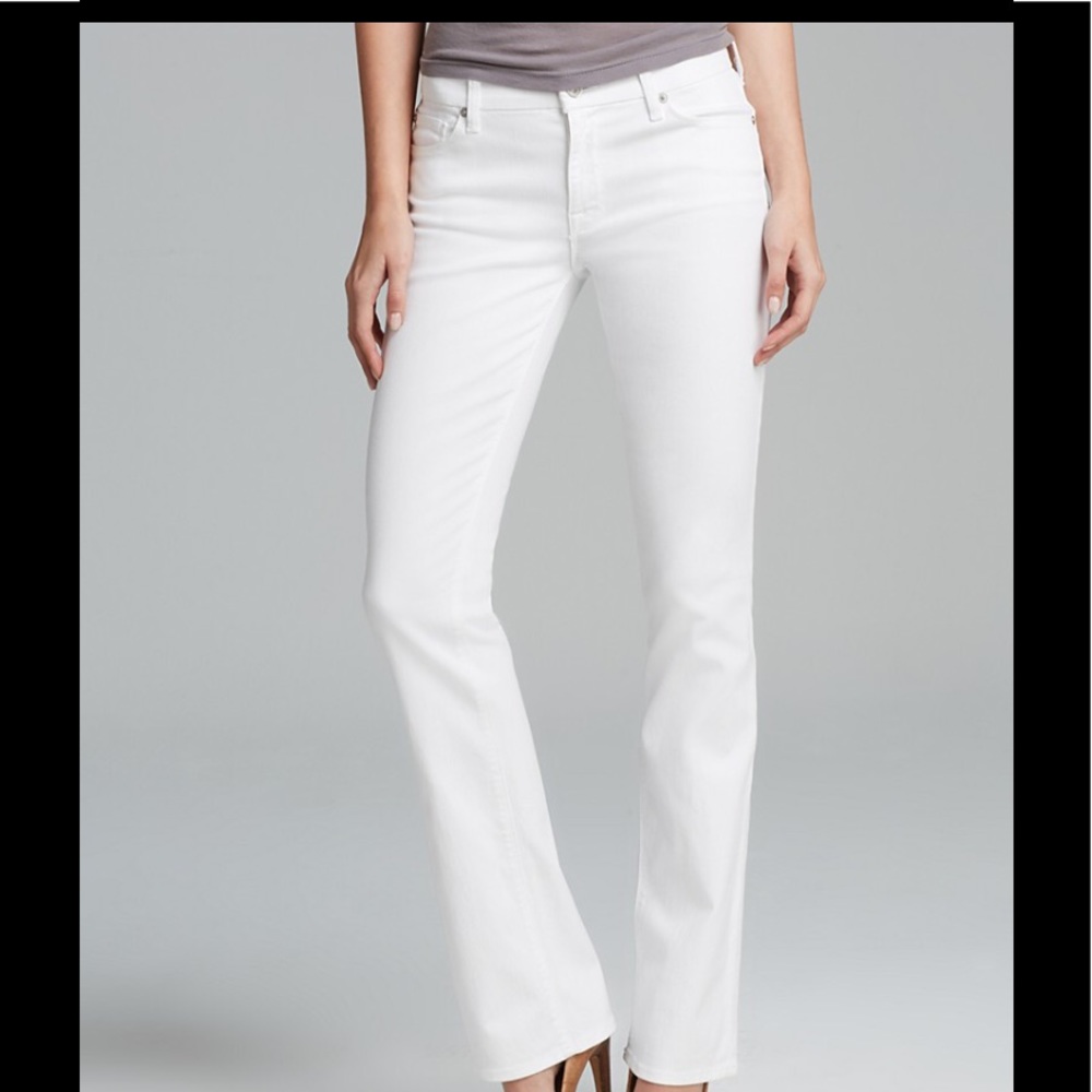 Seven for all mankind white denim boot cut Jean 27